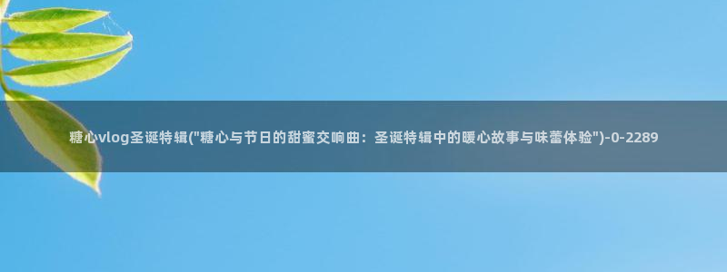 糖心vlog粉色情人节:糖心vlog圣诞特辑(\